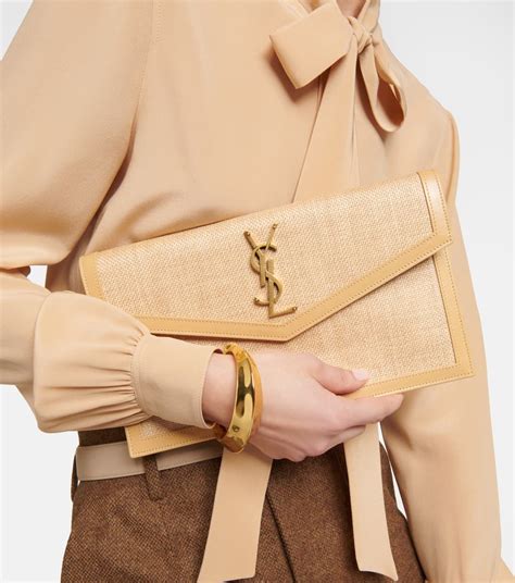 ysl uptown raffia bag|ysl raffia crossbody bag.